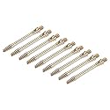 PATIKIL 45mm Dart Shafts, Medium 2BA Thread Aluminum Dart Stems Dart Accessories Throwing Fitting for Steel Tip - 9 Pack (Brass Tone)