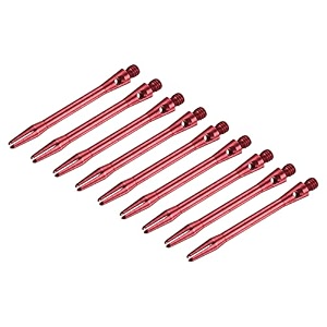patikil 48mm dart shafts medium 2ba thread aluminum dart stems dart accessories throwing fitting for steel tip - 9 pack red