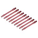 PATIKIL 48mm Dart Shafts, Medium 2BA Thread Aluminum Dart Stems Dart Accessories Throwing Fitting for Steel Tip - 9 Pack (Red)