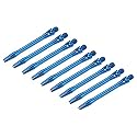 PATIKIL 48mm Dart Shafts, Medium 2BA Thread Aluminum Dart Stems Dart Accessories Throwing Fitting for Steel Tip - 9 Pack (Sky Blue)