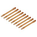 PATIKIL 48mm Dart Shafts, Medium 2BA Thread Aluminum Dart Stems Dart Accessories Throwing Fitting for Steel Tip - 9 Pack (Gold Tone)