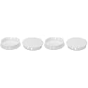 PATIKIL 50mm (2") Plastic Hole Plugs, 6Pcs Flush Type Round Hole Plugs Cover Snap in Locking Hole Tube for Table Kitchen Cabinet Furniture, White (Pack of 2)