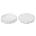 PATIKIL 60mm (2.4") Plastic Hole Plugs, 6Pcs Flush Type Round Hole Plugs Cover Snap in Locking Hole Tube for Table Kitchen Cabinet Furniture, White