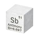 PATIKIL Antimony Cube, 10mm High Density Element Cube, Periodic Table of Elements Collection, Lab Experiment, Teacher Scientific Classes