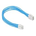 PATIKIL CPU Power Cable Male to Male 12"(30cm) 18AWG 12V, White Blue