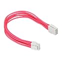 PATIKIL CPU Power Cable Male to Male 12"(30cm) 18AWG 12V, White Pink