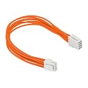 PATIKIL CPU Power Cable Male to Male 12"(30cm) 18AWG 12V, White Orange