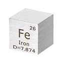 PATIKIL Iron Cube, 10mm Fe-Density Cube High Density Element Cube Unique Metal Cube Periodic Table of Elements Collections Lab Experiment Teacher Scientific Classes