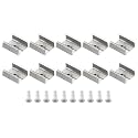 PATIKIL LED Strip Light Clips, 40 Pack Mounting Bracket Fixing Clips Stainless Steel Clamp Holders with Screws for 15mm-17mm Neon RGB Light Cable Ribbon