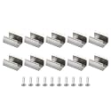 PATIKIL LED Strip Light Clips, 40 Pack Mounting Bracket Fixing Clips Stainless Steel Clamp Holders with Screws for 12mm-13mm Neon RGB Light Cable Ribbon
