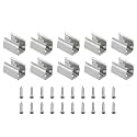 PATIKIL LED Strip Light Clips, 40 Pack Mounting Bracket Fixing Clips Stainless Steel Clamp Holders with Screws for 4.8mm-6mm Neon RGB Light Cable Ribbon