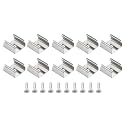PATIKIL LED Strip Light Clips, 40 Pack Mounting Bracket Fixing Clips Stainless Steel Clamp Holders with Screws for 13mm-15mm Neon RGB Light Cable Ribbon