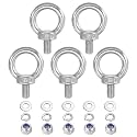 PATIKIL M12 x 20mm Lifting Shoulder Eye Bolt Set 304 Stainless Steel 5Pcs