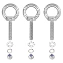 PATIKIL M8 x 40mm Lifting Shoulder Eye Bolt Set 304 Stainless Steel 3Pcs