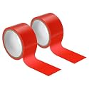 PATIKIL Non Stick Static Tapes 2 in x 50 Ft, 2 Roll Duct Tape No Glue Electrostatic Adsorption Tape for Organizing Cables Securing Crafts, Red
