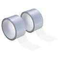 PATIKIL Non Stick Static Tapes 2 in x 33 Ft, 2 Roll Duct Tape No Glue Electrostatic Adsorption Tape for Organizing Cables Securing Crafts, Transparent