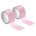 PATIKIL Non Stick Static Tapes 2 in x 50 Ft, 2 Roll Duct Tape No Glue Electrostatic Adsorption Tape for Organizing Cables Securing Crafts, Pink