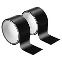 PATIKIL Non Stick Static Tapes 2 in x 33 Ft, 2 Roll Duct Tape No Glue Electrostatic Adsorption Tape for Organizing Cables Securing Crafts, Black