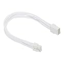 PATIKIL PCIe Cable 8 Pin Male to 8 Pin (6+2) Male 300mm/12 Long White
