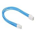 PATIKIL PCIe Cable 8 Pin Male to 8 Pin (6+2) Male 300mm/12 White Blue