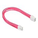 PATIKIL PCIe Cable 8 Pin Male to 8 Pin (6+2) Male 300mm/12 White Pink