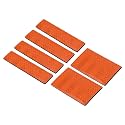 PATIKIL Reflective Patch 1x4 2x3, 6 Pcs Hook and Loop Fastener Safety Appliques for Night Sportsperson Worker Hiker, Orange
