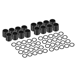 patikil skateboard 16 bearing spacers and 40 washers set long plate speed washers scooter axle replacement accessories for skateboard longboard bearings trucks and wheels black