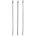 PATIKIL Threaded Extension Rod, 3 Sets 11.8" M10 x 1mm Fine Thread Lamp Pipe with Lamp Pipe Nipples for Pendant Light Island Lighting Chandeliers Stems, Silver Tone