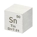 PATIKIL Tin Cube, 10mm Sn Density Cube High Density Element Cube Unique Metal Cube Periodic Table of Elements Collections Lab Experiment Teacher Scientific Classes