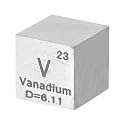 PATIKIL Vanadium Cube, 10mm V Density Cube High Density Element Cube Unique Metal Cube Periodic Table of Elements Collections Lab Experiment Teacher Scientific Classes