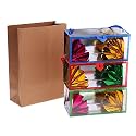 Kid Portable Paper Bag Flower Boxes Appearing Illusion Magic Trick Conjuring For Party Shoole Street Magic Show