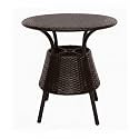 Patio 1 Outdoor Table, Garden Patio Coffee Table Set, Balcony Furniture with 1 Table Only, Furniture for Indoor Terrace (24 * 24 cm, Brown)