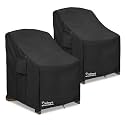 Patio Chair Cover 2 Pack(30W x 34D x 36Hinches),Waterproof Heavy Duty Outdoor Furniture Covers for Patio Adirondack Chair,Black