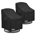 Patio Chair Covers 2 Pack,Swivel Lounge Chair Cover,Waterproof Heavy Duty Patio Furniture Covers for Outdoor Swivel Lounge Chair(30 W x 34 D x 38.5 H inches) Black