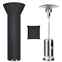 Patio Heater Covers with Zipper and Storage Bag,Waterproof,Dustproof,Wind-Resistant,Sunlight-Resistant,Snow-Resistant,Black,87'' Height x 33" Dome x 19" Base