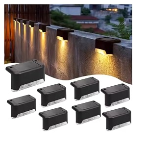 outdoor solar deck lights solar waterproof led abs solar lights for outdoor stairs step light pack 4