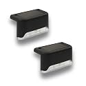 Outdoor Solar Deck Lights: Solar Waterproof LED ABS Solar Lights for Outdoor Stairs, Step Light Pack (2)