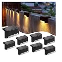 Outdoor Solar Deck Lights: Solar Waterproof LED ABS Solar Lights for Outdoor Stairs, Step Light Pack (4)