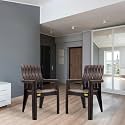 Patiofy Chair for Living Room/Plastic Chair Set of 2/ Chairs for Living Room, Home/Plastic Chair with Arm Rest/Matte Finish Weight Holding Capacity- 200Kgs (Spine Pack of 2- Brown)