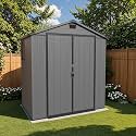 Patiowell 6X4 FT Plastic Outdoor Storage Shed with Floor, Resin Garden Shed