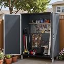 Patiowell Plastic Outdoor Storage Shed, 5 x 3 FT Storage Cabinet, Dark Gray
