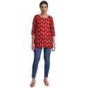 PATLANI Women39s Cotton Printed Short Fullstitched KurtiKurtas.