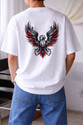 PATOIS Printed Men Round Neck White T-Shirt