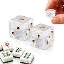 PATPAT 2Pcs 16mm Natural White Crystal Dice