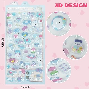 patpat 4 sheet diy cartoon 3d stickers for kids diy decorative stickers