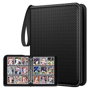 patpat 50 double sided sleeves 9-pocket photocard holder holds 900 cards baseball football cards binder card storage organizer album for boys girls sports amp game card- 275335cm for 6792mm