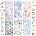 PATPAT 6-Pack Kawaii 3D Puffy Cushion Stickers Set for Phone Covers
