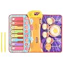 PATPAT® 8 Instrument Piano Keyboard Musical Mat for Kids 1-6 Years, 8 Sounds Kids Piano Play Mat Baby Girl 1 Year Old Baby Boy Birthday Gift Educational Toys for Interest Cultivation (29.53x21.26in)