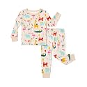PATPAT Bamboo Viscose Pajama Sets for Toddler Boys &amp; Girls Baby Kids, Ultra-soft Snug fit Pjs Sleepers for Birthday Holiday