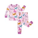 PATPAT Bamboo Viscose Pajama Sets for Toddler Boys &amp; Girls Baby Kids, Ultra-soft Snug fit Pjs Sleepers for Birthday Holiday